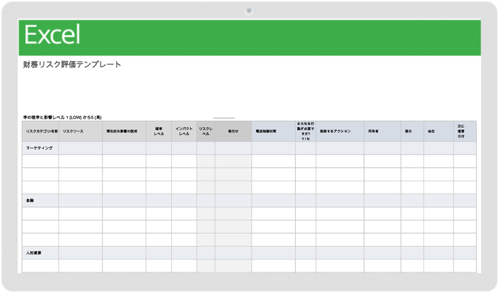 財務リスク評価テンプレート
