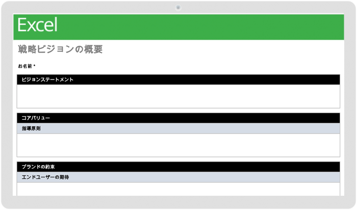 戦略的ビジョンの要約テンプレート